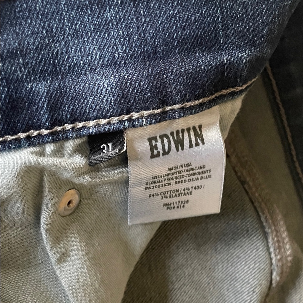 Edwin Women's Blue Ankle Jeans - Picture 2 of 4